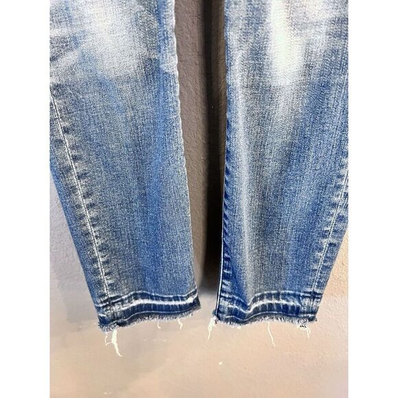 Abercrombie & Fitch Jeans Women's Harper Ankle Skinny Stretch Denim Raw Hem 25/0 - Picture 3 of 11